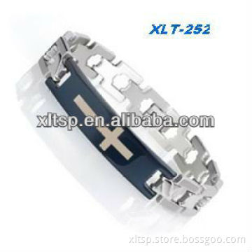XLT-252 HOT Religious ID Bracelet with Blue Bend